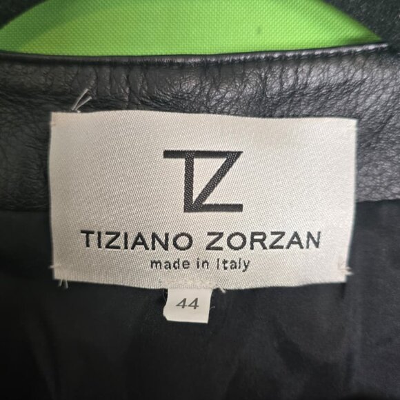Tiziano Zorzan Italian Black Leather Jacket – Model MD212 Giacca Pelle – Size 44 - Picture 8 of 8